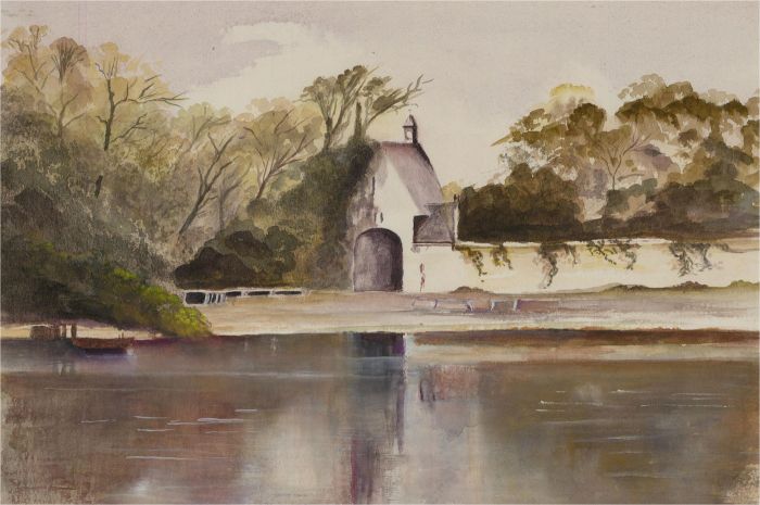 E. Fowler - Contemporary Watercolour, Gatehouse by the River