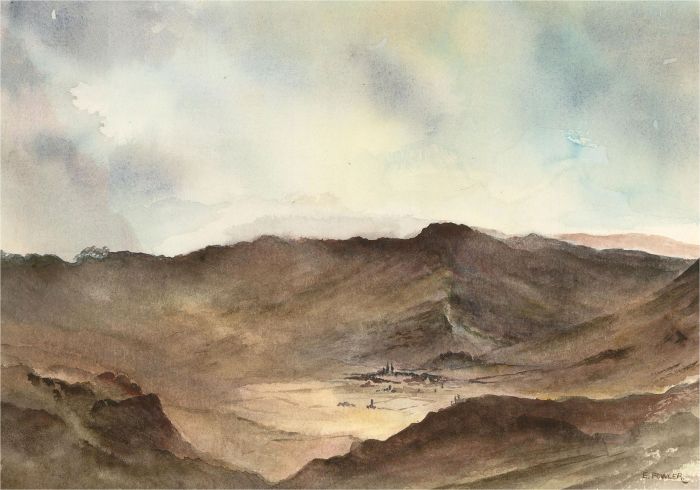 E. Fowler - Contemporary Watercolour, Mountain View