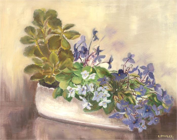 E. Fowler - Contemporary Oil, Violets