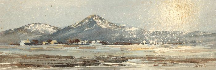 D. Bruce - A Pair of 1982 Watercolours, Isle of Skye, The Red Hills