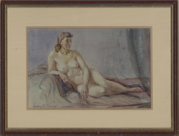 Mary Victoria Jump (1897-1989) - Early 20th Century Watercolour, Nude Study