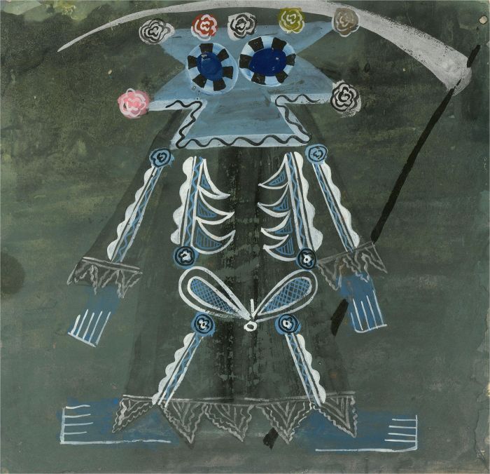 Mircea Marosin (1921-2007) - Mid 20th Century Gouache, Blue and Green