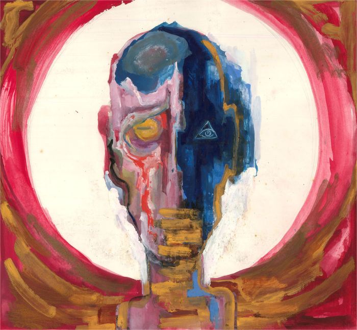 Mircea Marosin (1921-2007) - Mid 20th Century Acrylic, Portrait in Red