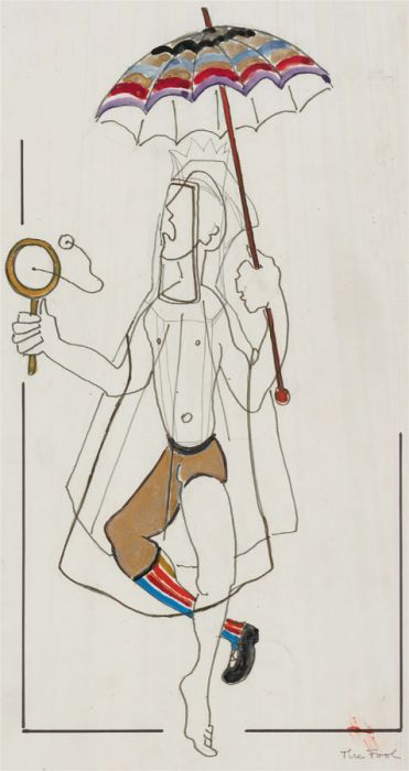 Mircea Marosin (1921-2007) - Mid 20th Century Graphite Drawing, The Fool