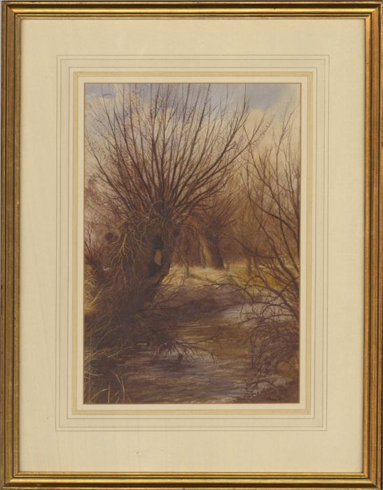 R. Read - 1982 Watercolour, River Scene