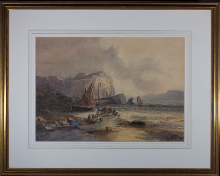 H. Turner - Late 19th Century Watercolour, French Fishermen