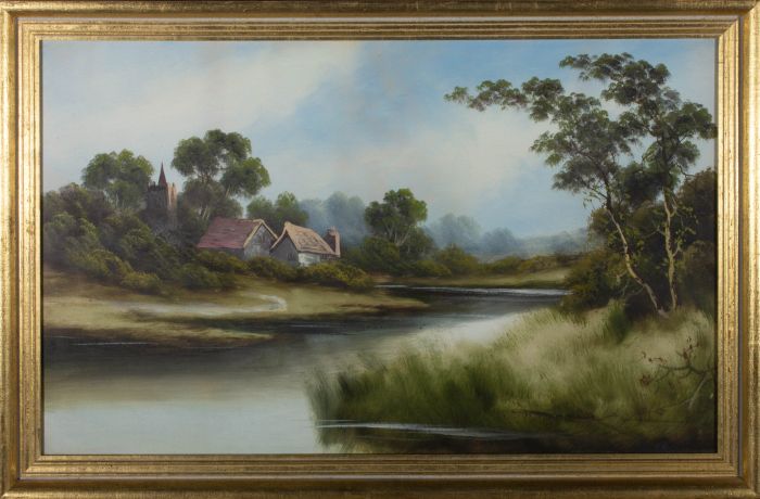 19th Century Oil - By the River