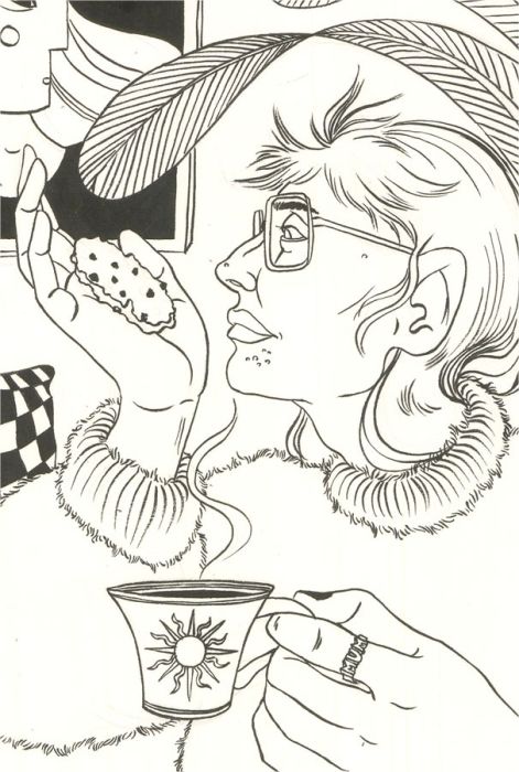 Isabelle Mulvany - 2020 Pen and Ink Drawing, All Hail The Biscuit