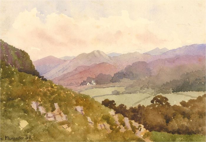 Raymond Turner Barker (1872-1945) - Watercolour, On Muncaster Fell
