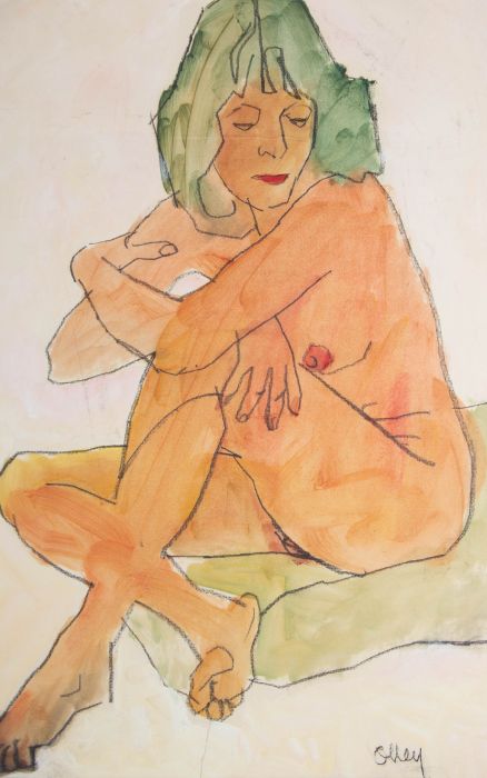 Ronald Olley (b.1923) - 20th Century Sketchbook, Female Nude