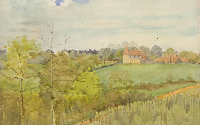 Raymond Turner Barker (1872-1945) - Early 20th Century Watercolour, Rural Farm