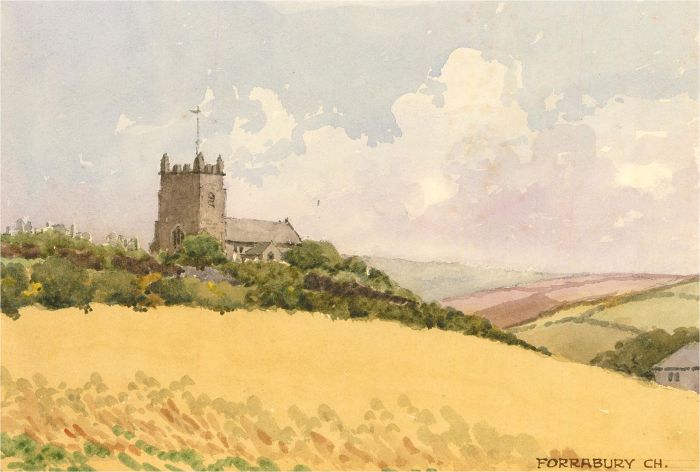 Raymond Turner Barker (1872-1945) - 1931 Watercolour, Forrabury Church