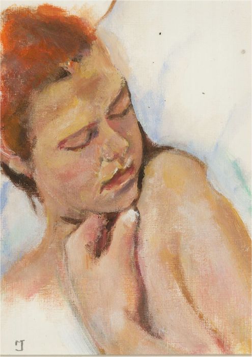 Michael Jenkins  - 20th Century Acrylic, Sleeping Woman