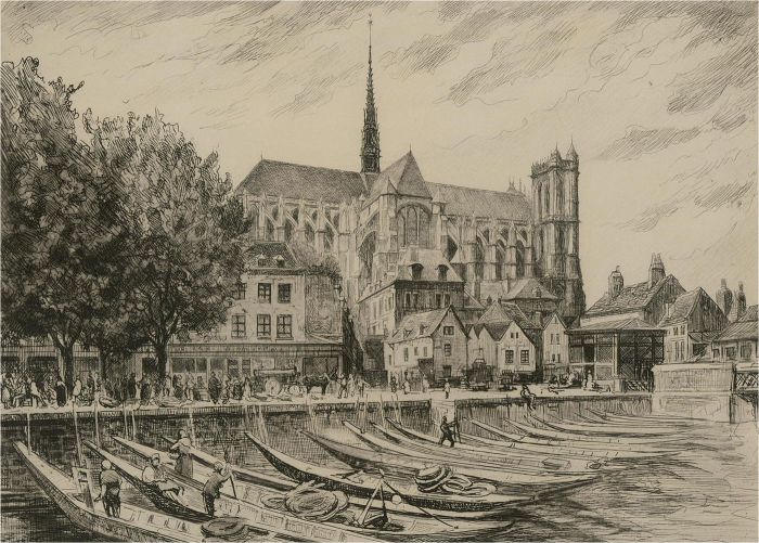 Early 20th Century Etching - North View Of Notre Dame
