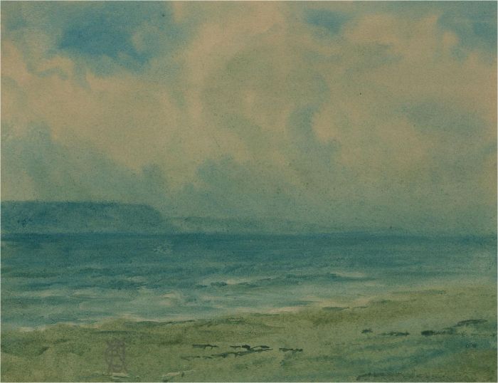 Early 20th Century Watercolour - Blue Coast
