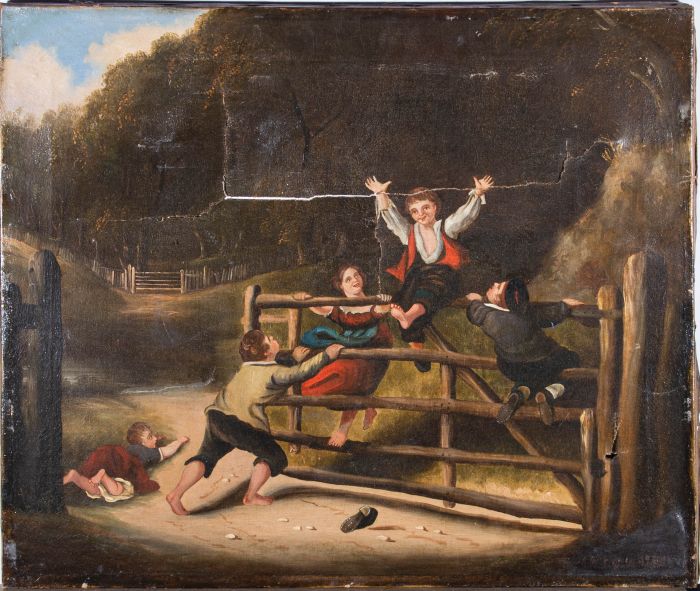 After William Collins (1788-1847) - For Restoration Oil, Happy as a King