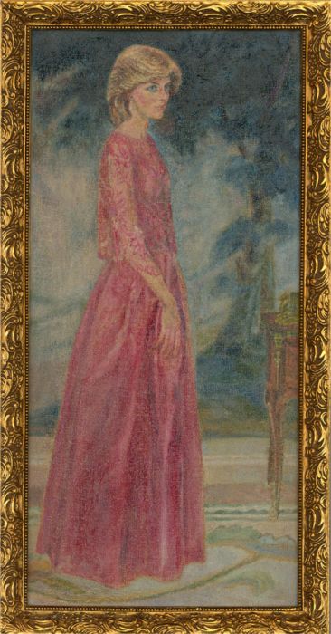 After June Mendoza  - 1984 Oil, Lady Diana