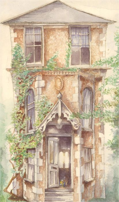 Danielle - 1985 Watercolour, Open Door