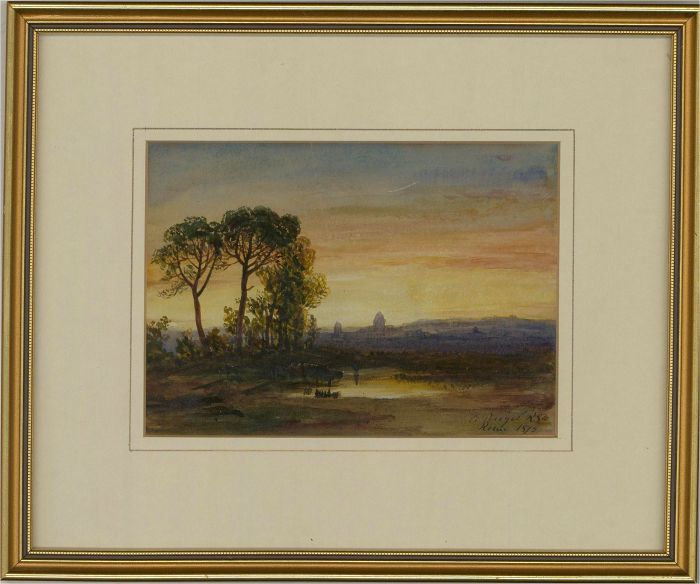 Arthur Perigal Jnr. RSA (1816-1884) - 1872 Watercolour, Rome