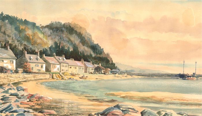 Lambert - Mid 20th Century Watercolour, Fishing Village