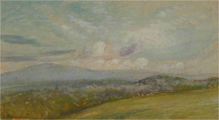John Harmsworth - 1912 Watercolour, Hills Around Brighton