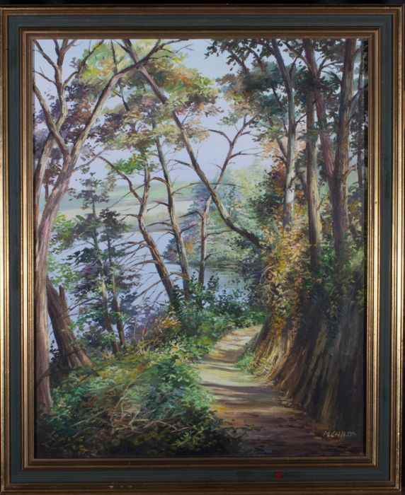 M. Childs - 1985 Oil, Primrose Walk