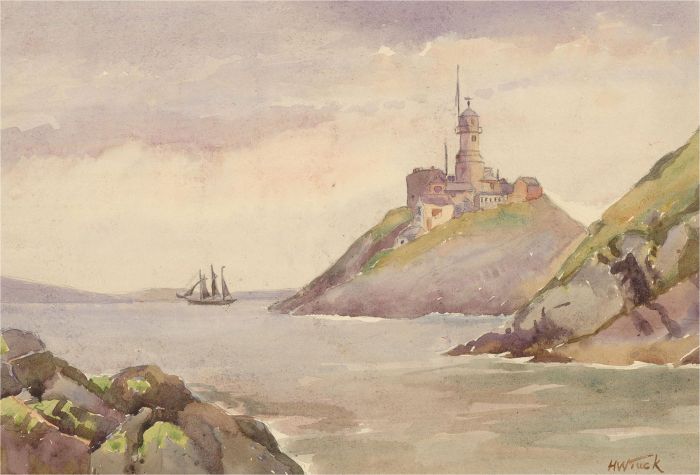 Horace Tuck (1876-1951) - Early 20th Century Watercolour, The Lighthouse