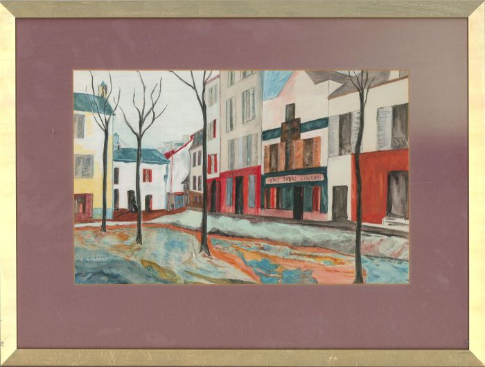 Madeleine Eyland-Legrain (1930-2021) - 20th Century Watercolour, Street View I