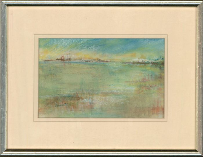 Madeleine Eyland-Legrain (1930-2021) - 1999 Pastel, Seascape and Beach