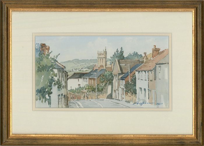 Brian Griffin - Signed 1997 Watercolour, Ilminster in Somerset