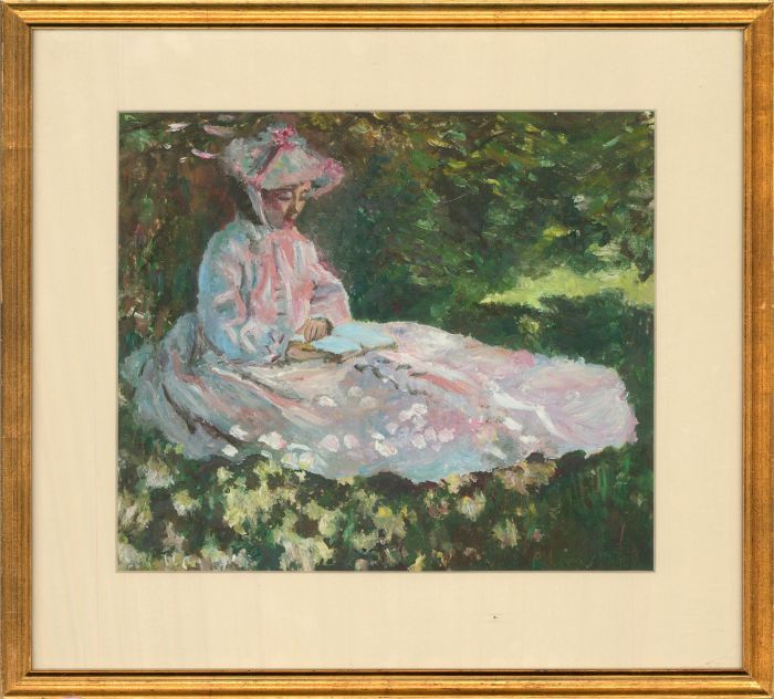 R. Leeper  - 1993 Oil, Lady in Bonnet