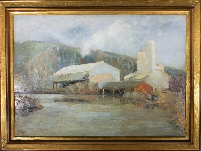 D. Togg  - Mid 20th Century Oil, Mill by the River