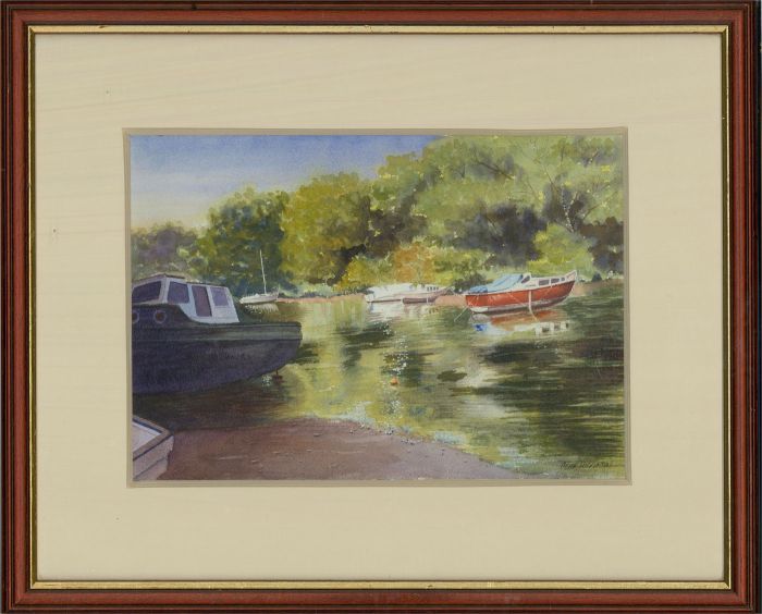 Cliff Higginson - Contemporary Watercolour, Low Tide on Froe Creek