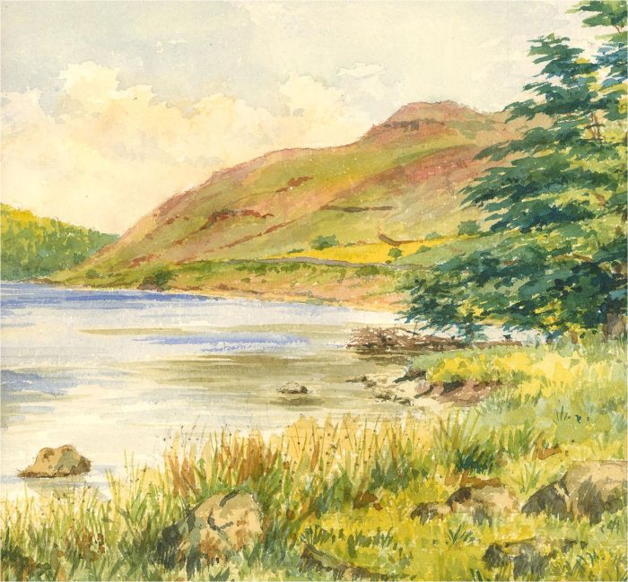 P.K. Allen - 1933 Watercolour, Lake Crafnant