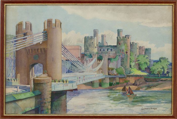 William Wager - Mid 20th Century Watercolour, Caernarfon Castle, Wales