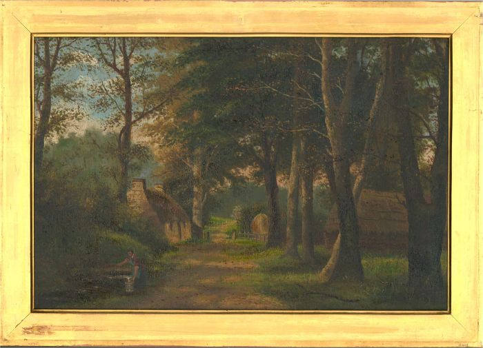 Late 19th Century Oil - Collecting Water