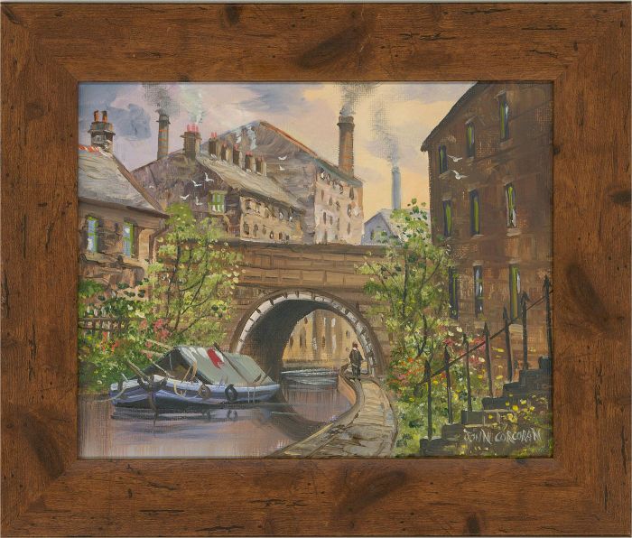 John Corcoran  - Contemporary Oil, Bridge Over The Canal