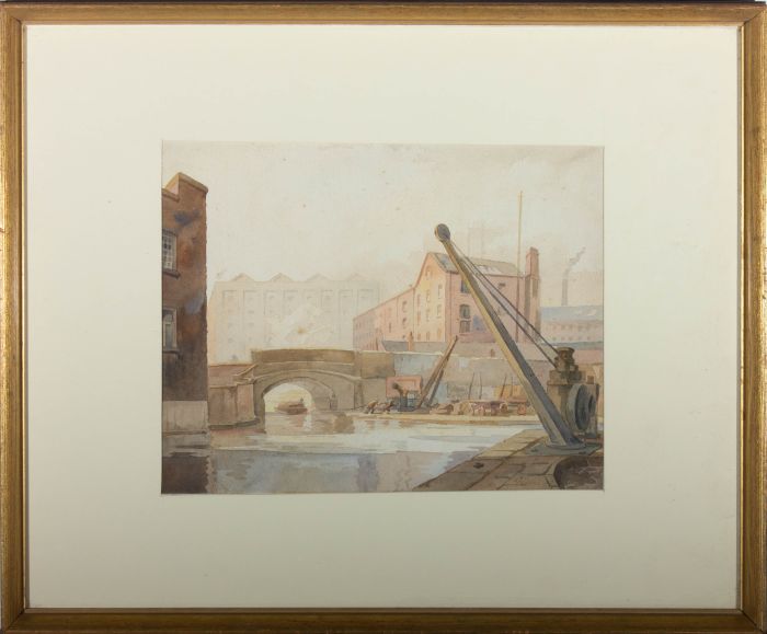 George Lee - Mid 20th Century Watercolour, Great Ducie Street Canal, Manchester