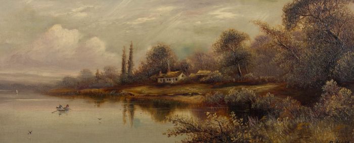 D. Ross - Early 20th Century Oil, River Scene
