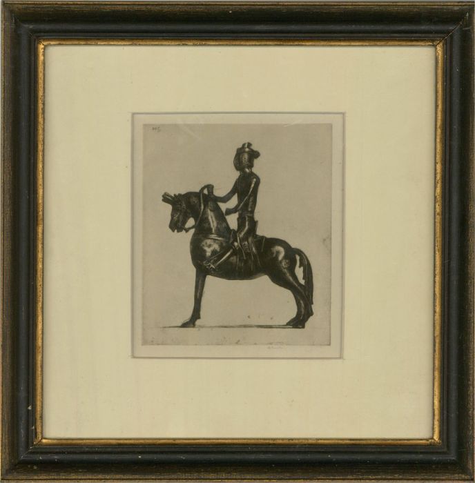 Sir David Young Cameron RA (1865–1945) - 1913 Etching, Horseback Aquamanile