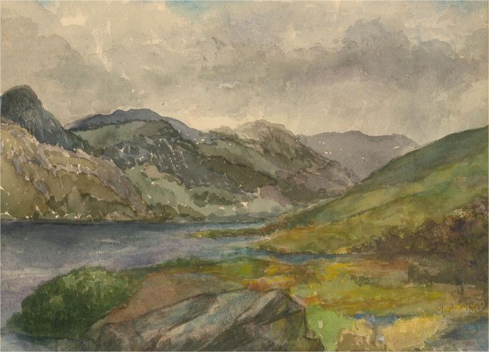 M. A. McCubbins - 1911 Watercolour, Highland Lake