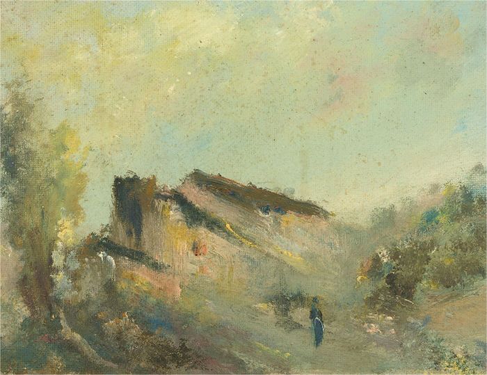20th Century Oil - Impressionistic Scene