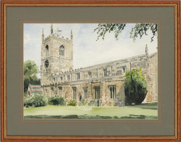Gordon Metcalfe (b.1935) - 1997 Watercolour, Country Church