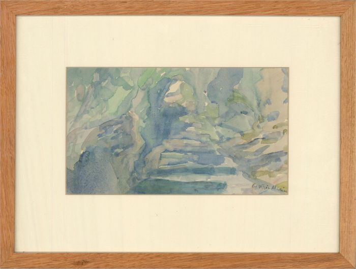 Cynthia M. Laing - 20th Century Watercolour, Old Road To Preston