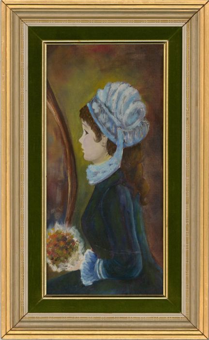 Linda Mann After Pierre-Auguste Renoir - 1975 Oil, Her First Evening Out