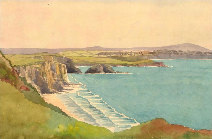 Raymond Turner Barker (1872-1945) - Early 20th Century Watercolour, Blue Sea