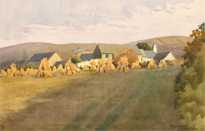 Raymond Turner Barker (1872-1945) - 1913 Watercolour, Halgabron Farm