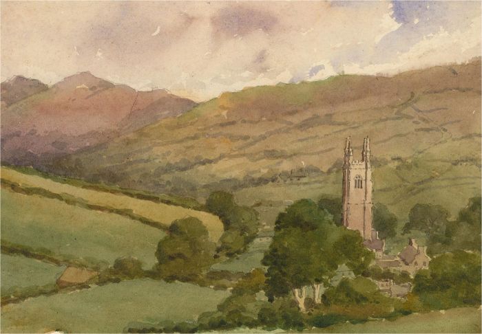 Raymond Turner Barker (1872-1945) - Watercolour, Country Church