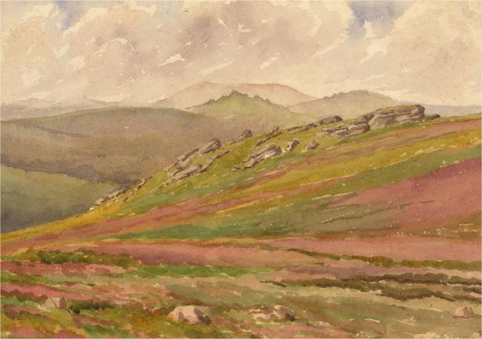 Raymond Turner Barker (1872-1945) - Watercolour, Scottish Moor