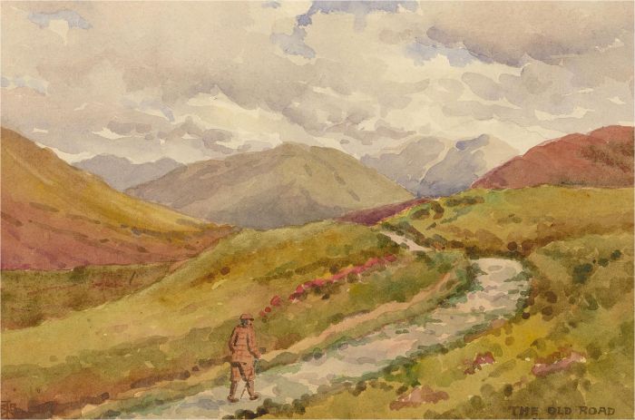 Raymond Turner Barker (1872-1945) - 1938 Watercolour, The Old Road, Inveroran